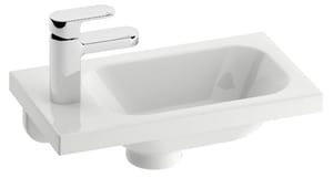 Умывальник RAVAK CHROME 400 L (400х220х120) белый, с отверстием под смеситель слева, без перелива