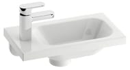 Умывальник RAVAK CHROME 400 L (400х220х120) белый, с отверстием под смеситель слева, без перелива