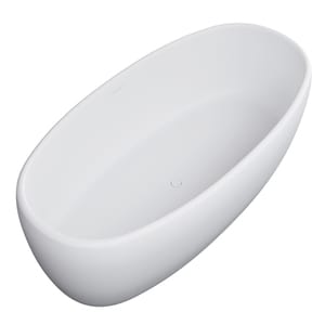 Ванна отдельностоящая Salini Luce S-stone 100121M 1700х850х580 иск.камень, щелевой перелив, бел.мат