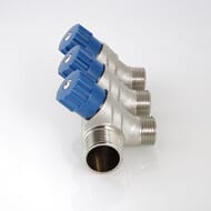 Коллектор VALTEC 1" на 3 подв.с вентилями 1/2"Н никель VTc.560.N.0603