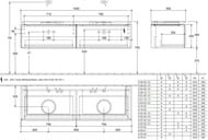 ����� ��� 2 ����������� Villeroy & Boch LEGATO (1600�380�500) ������., 2 ��., ���.������� B599L0MS