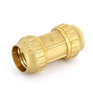 Муфта Tiemme для труб ПНД, 32х32 обжим, латунь