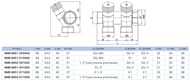Коллектор распределительный STOUT 3/4", 2 отвода 3/4"ЕК SMB 6851 343402