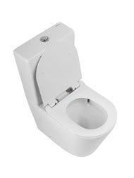 Унитаз-компакт BelBagno Flay-R 625х360х845 безободковый, горизонтальный выпуск BB2149CP-TOR+BB2149T