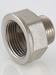 Переходник VALTEC   3/8"Н х 1/2"В, латунь никелированная, VTr.592.N.0403