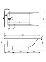 ����� ������������� Estet ������ 180� (1800�700) �� �������������� ����� ��-00010113