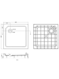    CEZARES (800x800150)  TRAY-SMC-A-80-550-150-W 