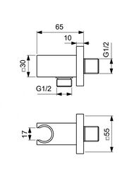 ��������� Ideal Standard IDEALRAIN ��������� ��� ����� � �������� �� ���� ������ 1/2, ����� BC771A5