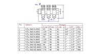Коллектор VALTEC 1" на 3 подв.с вентилями 1/2"Н никель VTc.560.N.0603