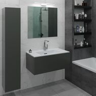 Тумба под раковину La Fenice TERRA Grigio 80 см (740х450х352) серая матовая FNC-01-TER-G-80