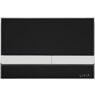 Клавиша смыва двойная VITRA Select стекло, цвет черный глянец, кнопки хром 740-1101