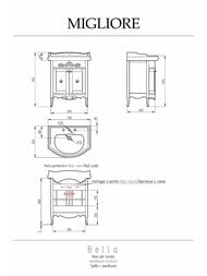 ����� ��� �������� Migliore BELLA (745�933�545) ���� Noce 25912