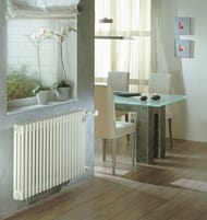 Радиатор Zehnder Charleston 3057 трехтрубчатый 28 секций, нижнее подключение 1/2", белый