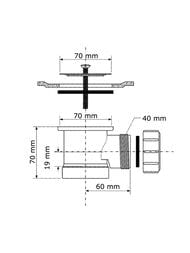 Сифон бутылочный McAlpine 40мм, плоский, универсальный MRBT70-40
