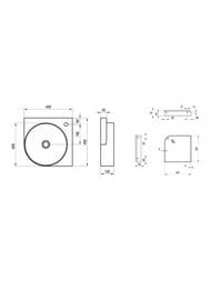 ���������� RAVAK YARD 450 (450�450�125) ��� ��������� ��� ���������, ����� XJX01045000