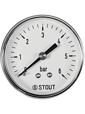 Манометр Stout, 0-6 бар, 1/4