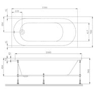 Ванна акриловая AM.PM X-Joy 1500х705х404 прямоугольная, белый W94A-150-070W-A1
