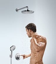 Смеситель Hansgrohe ShowerSelect S 15743000 термостат, 2 потребителя, наружная часть, хром