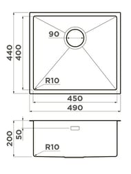  Omoikiri TAKI 49-U/IF GM (490440200)  //, . 4973524