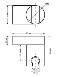 Держатель для душа ESKO SH405  настенный, поворотный, хром
