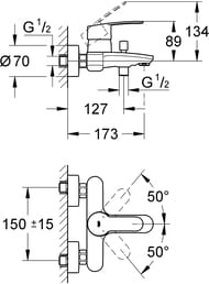  Grohe EuroStyle Cosmopolitan 33591002  /  