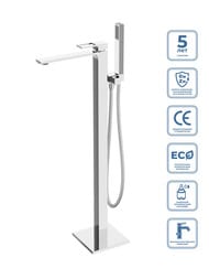 Смеситель для ванны/душа BelBagno LUCE LUC-FMT-CRM напольный, хром — изображение 2