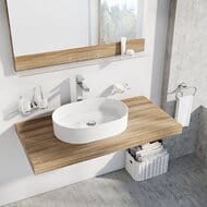 Умывальник RAVAK CERAMIC 550 O SLIM (550х370х120) тонкостенный, без перелива, белый