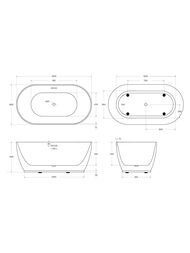 ����� ��������� BelBagno BB413-1500-800 1500x800x610 ���������������, ��������,  �����