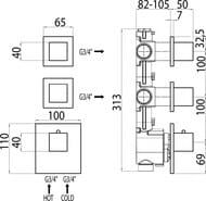 ��������� ��������� Bossini Cube ������� �����, �������� �������, �� 2-4 ������., ���� Z032203.030