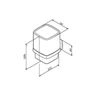 Стеклянный стакан AM.PM Gem с настенным держателем A9034300