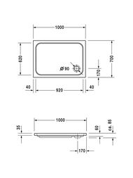 ������ ��������� Duravit D-Code 1000�700 720093000000000
