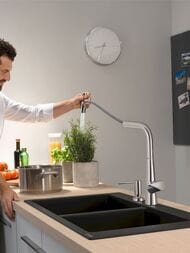 Смеситель Hansgrohe Talis Select M51 для кухни 300 вытяжной излив, хром 73867000 — изображение 2