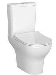 Унитаз-компакт Vitra Zentrum (355х610х830) безободковый, с сиденьем, белый 9824B003-7219