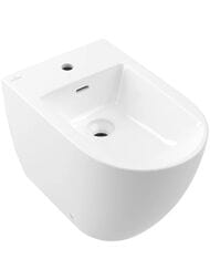 Биде напольное Villeroy & Boch Subway 3.0 44710001 (370х600х400) отверстие для смесителя, белый