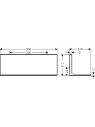 Axor Universal Rectangular Полка настенная, золото 42644990