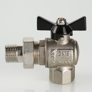 Кран угловой с американкой 3/4"ВН VALTEC PERFECT черная бабочка VT.328.N.05