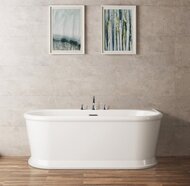 Ванна акриловая BelBagno BB408-1500-800 (1500х800х600) свободностоящая, пристенная, с обвязкой