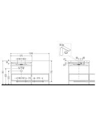 ������� � ��������� Duravit Happy D.2 Plus 1200�850�490 2 �����, ������, ����� ������ HP4860O2222