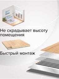Теплый пол пленочный CALEO SILVER 2м2, 220Вт/м2, 0,5м х 4м, 440Вт, без терморегулятора