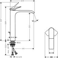 ��������� Hansgrohe Vivenis 75040700 ��� ��������, ������������, ����� 250, ����.��������, ���.�����