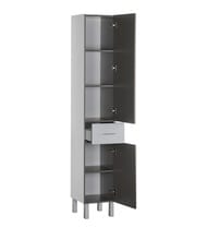 Пенал Aquanet Верона 35 R (350х2000х339) напольный, 1 ящик, 2 дверцы, белый акрил 178970