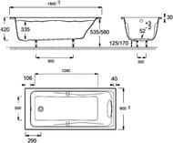Ванна акриловая Jacob Delafon Odeon Up 180х80 (без ножек) E6048RU-00