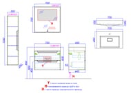 ����� ��� ���������� Aqwella Cube 70 (698�508�448) ���������, 2 �����, ����: ����� ������� CUB0107GR