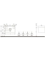 ����� ��� �������� Duravit D-Neo 1010x440�462 ���������, 1 ��., �������-����� ���.DE4263004070000