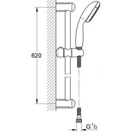 Набор смесителей Grohe Eurosmart 2015 для ванны и раковины, с душевым гарнитуром, хром 124446