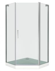 Уголок душевой GOOD DOOR BAS PANDORA PNT-100-C-CH (100х100) пятиугольный, без поддона
