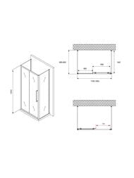 ������� ���������� ABBER Schwarzer Diamant AG30180BH-S60B-S60B  (1800�600�1950) �-���.,�����./������