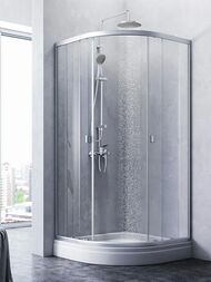 Душевой уголок AM.PM X-Joy Twin Slide (90х90х185) профиль матовый хром/прозрачное W88G-205-090MT64