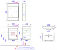 �������-���� Aqwella City 50 (500�800�150) ����: ��� ��������� SIT0405DK