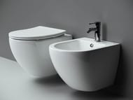 Унитаз подвесной Ceramicanova Metropol 490х365х360 безободковый, сиденье микролифт, белый CN4002